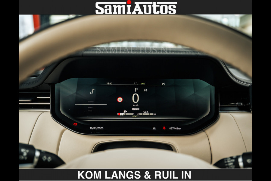 Land Rover Range Rover P550e 551 PK GARANTIE TOT 14-03-2029 | ACHTERAS BESTURING | SOFT CLOSE | HEAD-UP | FACELIFT MODEL | 23 INCH VELGEN | PANORAMADAK | STUURVERWARMING | STOEL KOELING | Incl btw | Fabrieksgarantie tot 14-03-2029 – Geniet van gemoedsrust met uitgebreide dekking tot deze datum.