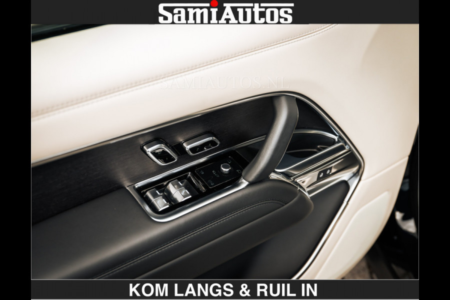 Land Rover Range Rover P550e 551 PK GARANTIE TOT 14-03-2029 | ACHTERAS BESTURING | SOFT CLOSE | HEAD-UP | FACELIFT MODEL | 23 INCH VELGEN | PANORAMADAK | STUURVERWARMING | STOEL KOELING | Incl btw | Fabrieksgarantie tot 14-03-2029 – Geniet van gemoedsrust met uitgebreide dekking tot deze datum.