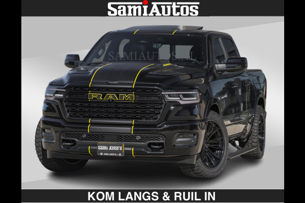 Dodge Ram Limited Night H.O 540HP 706Nm | Massage + Full Option | De Meest Luxe en Volle Pick-Up in zijn Klasse | Comfortabele Dubbele Cabine met Royale 5 Zitplaatsen | BPM vrij | Nu Leverbaar uit Voorraad | Voorraad Nr 2328 -  5157 | De specialist in Amerikaanse pick‑ups in Nederland en Europa.