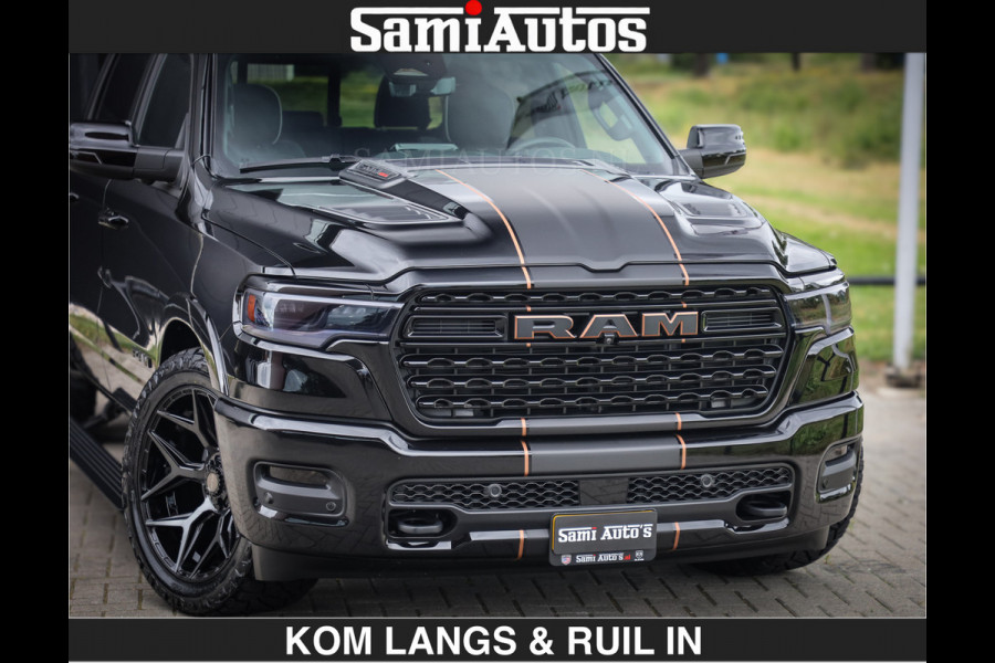 Dodge Ram LIMITED SPORT H.O 540 PK | Massage + Full Option | De Meest Luxe en Volle Pick-Up in zijn Klasse | Comfortabele Dubbele Cabine met Royale 5 Zitplaatsen | BPM vrij | Nu Leverbaar uit Voorraad | Voorraad Nr 2355 - 5149 | De specialist in Amerikaanse pick‑ups in Nederland en Europa.