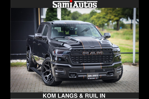 Dodge Ram LIMITED SPORT H.O 540 PK | Massage + Full Option | De Meest Luxe en Volle Pick-Up in zijn Klasse | Comfortabele Dubbele Cabine met Royale 5 Zitplaatsen | BPM vrij | Nu Leverbaar uit Voorraad | Voorraad Nr 2355 - 5149 | De specialist in Amerikaanse pick‑ups in Nederland en Europa.