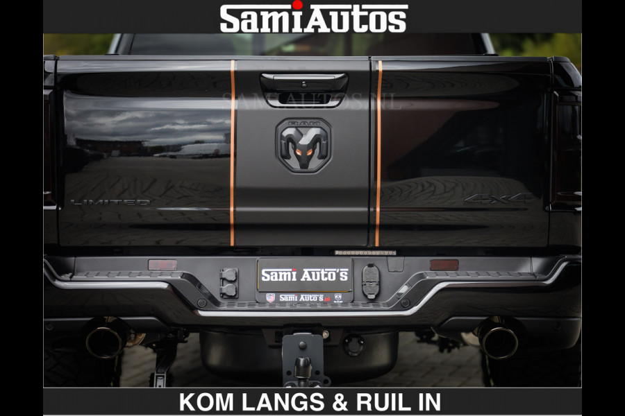 Dodge Ram LIMITED SPORT H.O 540 PK | Massage + Full Option | De Meest Luxe en Volle Pick-Up in zijn Klasse | Comfortabele Dubbele Cabine met Royale 5 Zitplaatsen | BPM vrij | Nu Leverbaar uit Voorraad | Voorraad Nr 2355 - 5149 | De specialist in Amerikaanse pick‑ups in Nederland en Europa.