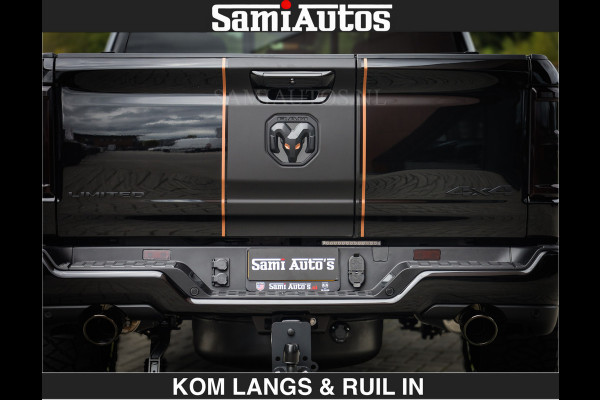 Dodge Ram LIMITED SPORT H.O 540 PK | Massage + Full Option | De Meest Luxe en Volle Pick-Up in zijn Klasse | Comfortabele Dubbele Cabine met Royale 5 Zitplaatsen | BPM vrij | Nu Leverbaar uit Voorraad | Voorraad Nr 2355 - 5149 | De specialist in Amerikaanse pick‑ups in Nederland en Europa.