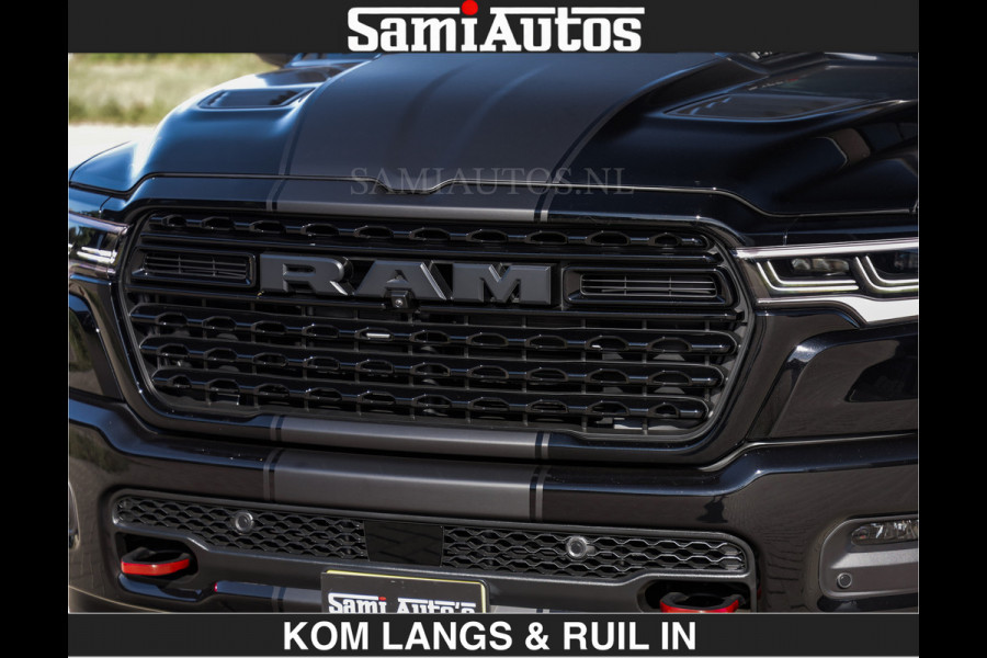 Dodge Ram Limited H.O 540HP 706Nm | De Meest Luxe en Volle Pick-Up in zijn Klasse | LUCHTVERING | HUD | Massage + Full Option | Comfortabele Dubbele Cabine met Royale 5 Zitplaatsen | BPM vrij | Nu Leverbaar uit Voorraad | Voorraad Nr 2300 - 7689 | De specialist in Amerikaanse pick‑ups in Nederland en Europa.