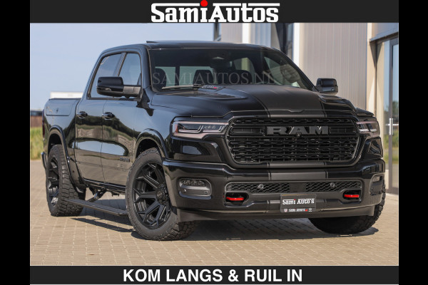 Dodge Ram Limited H.O 540HP 706Nm | De Meest Luxe en Volle Pick-Up in zijn Klasse | LUCHTVERING | HUD | Massage + Full Option | Comfortabele Dubbele Cabine met Royale 5 Zitplaatsen | BPM vrij | Nu Leverbaar uit Voorraad | Voorraad Nr 2300 - 7689 | De specialist in Amerikaanse pick‑ups in Nederland en Europa.