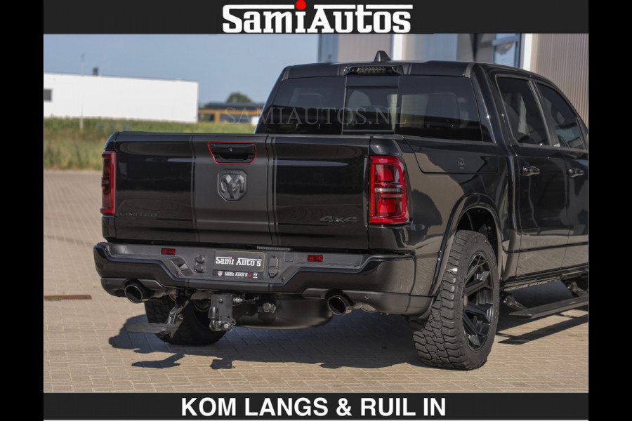 Dodge Ram Limited H.O 540HP 706Nm | De Meest Luxe en Volle Pick-Up in zijn Klasse | LUCHTVERING | HUD | Massage + Full Option | Comfortabele Dubbele Cabine met Royale 5 Zitplaatsen | BPM vrij | Nu Leverbaar uit Voorraad | Voorraad Nr 2300 - 7689 | De specialist in Amerikaanse pick‑ups in Nederland en Europa.
