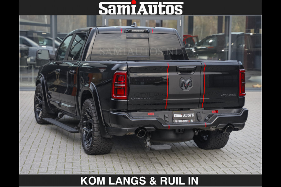 Dodge Ram LIMITED 2026 5.7 V8 HEMI | MAXIMAAL UITGERUST | DUBBELE CABINE | 5 PERSOONS | DC | Allernieuwste Limited uitvoering – volledig uitgerust met alle opties, inclusief MWK en normale laadbak.