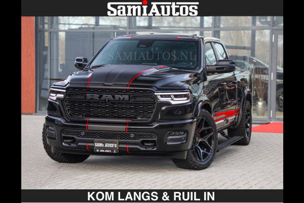 Dodge Ram LIMITED 2026 5.7 V8 HEMI | MAXIMAAL UITGERUST | DUBBELE CABINE | 5 PERSOONS | DC | Allernieuwste Limited uitvoering – volledig uitgerust met alle opties, inclusief MWK en normale laadbak.