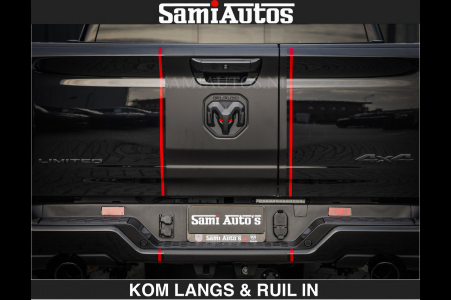 Dodge Ram LIMITED 2026 5.7 V8 HEMI | MAXIMAAL UITGERUST | DUBBELE CABINE | 5 PERSOONS | DC | Allernieuwste Limited uitvoering – volledig uitgerust met alle opties, inclusief MWK en normale laadbak.