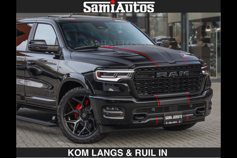 Dodge Ram LIMITED 2026 5.7 V8 HEMI | MAXIMAAL UITGERUST | DUBBELE CABINE | 5 PERSOONS | DC | Allernieuwste Limited uitvoering – volledig uitgerust met alle opties, inclusief MWK en normale laadbak.