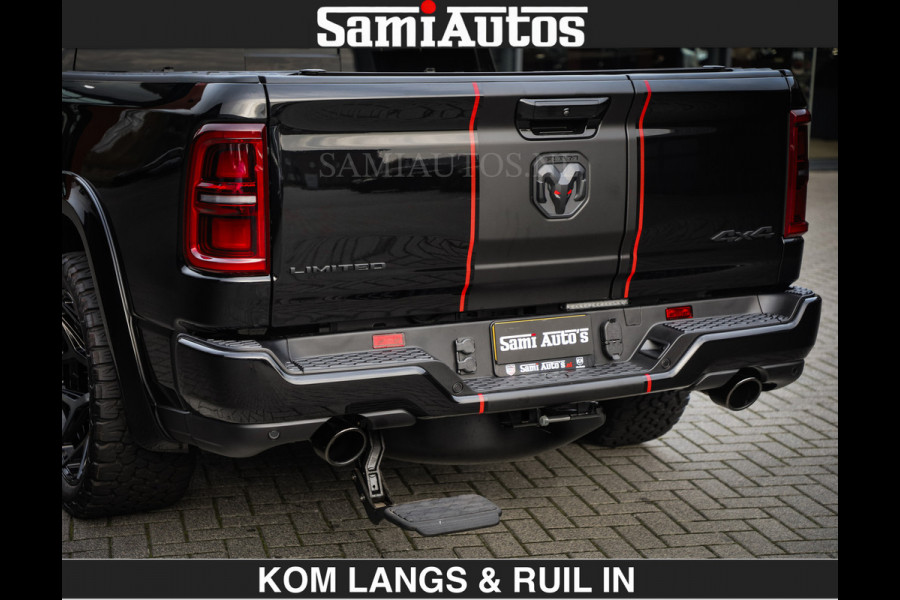 Dodge Ram LIMITED 2026 5.7 V8 HEMI | MAXIMAAL UITGERUST | DUBBELE CABINE | 5 PERSOONS | DC | Allernieuwste Limited uitvoering – volledig uitgerust met alle opties, inclusief MWK en normale laadbak.