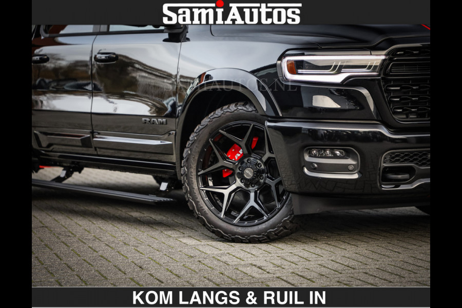 Dodge Ram LIMITED 2026 5.7 V8 HEMI | MAXIMAAL UITGERUST | DUBBELE CABINE | 5 PERSOONS | DC | Allernieuwste Limited uitvoering – volledig uitgerust met alle opties, inclusief MWK en normale laadbak.
