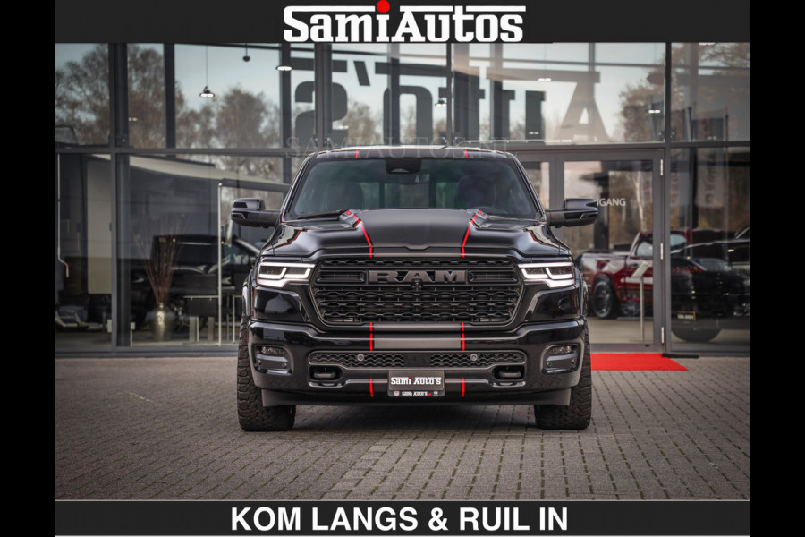 Dodge Ram LIMITED 2026 5.7 V8 HEMI | MAXIMAAL UITGERUST | DUBBELE CABINE | 5 PERSOONS | DC | Allernieuwste Limited uitvoering – volledig uitgerust met alle opties, inclusief MWK en normale laadbak.
