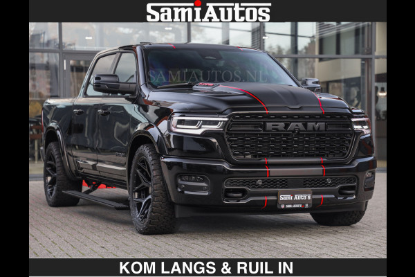 Dodge Ram LIMITED 2026 5.7 V8 HEMI | MAXIMAAL UITGERUST | DUBBELE CABINE | 5 PERSOONS | DC | Allernieuwste Limited uitvoering – volledig uitgerust met alle opties, inclusief MWK en normale laadbak.