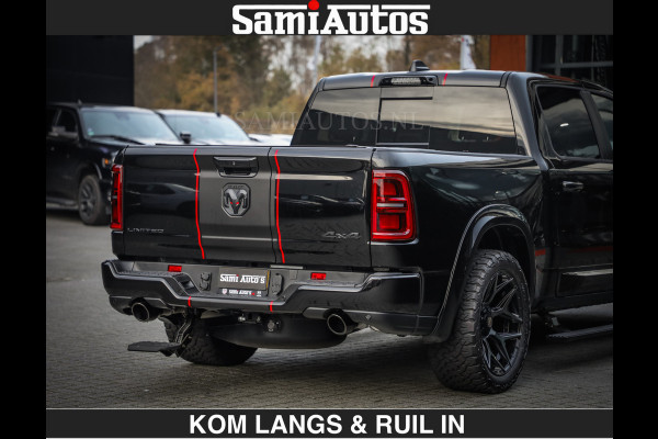 Dodge Ram LIMITED 2026 5.7 V8 HEMI | MAXIMAAL UITGERUST | DUBBELE CABINE | 5 PERSOONS | DC | Allernieuwste Limited uitvoering – volledig uitgerust met alle opties, inclusief MWK en normale laadbak.