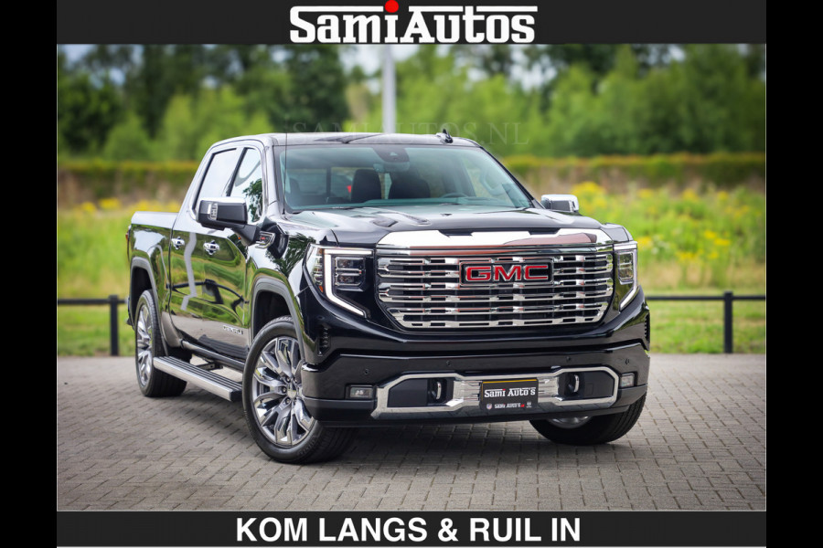 GMC Sierra DENALI | All-In Prijs | 6,2 V8 Full Option | De Meest Luxe Pick-Up in zijn Klasse | Comfortabele Dubbele Cabine met Royale 5 Zitplaatsen | BPM vrij | Nu Leverbaar uit Voorraad | Voorraad Nr 1788 | De specialist in Amerikaanse pick‑ups in Nederland en Europa.