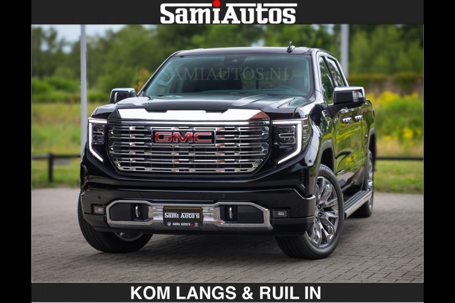 GMC Sierra DENALI | All-In Prijs | 6,2 V8 Full Option | De Meest Luxe Pick-Up in zijn Klasse | Comfortabele Dubbele Cabine met Royale 5 Zitplaatsen | BPM vrij | Nu Leverbaar uit Voorraad | Voorraad Nr 1788 | De specialist in Amerikaanse pick‑ups in Nederland en Europa.