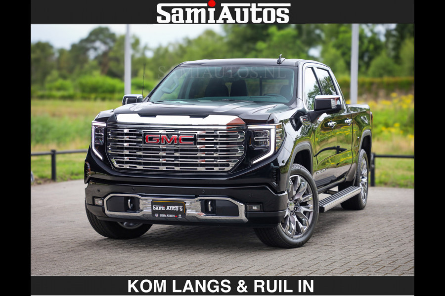 GMC Sierra DENALI | All-In Prijs | 6,2 V8 Full Option | De Meest Luxe Pick-Up in zijn Klasse | Comfortabele Dubbele Cabine met Royale 5 Zitplaatsen | BPM vrij | Nu Leverbaar uit Voorraad | Voorraad Nr 1788 | De specialist in Amerikaanse pick‑ups in Nederland en Europa.