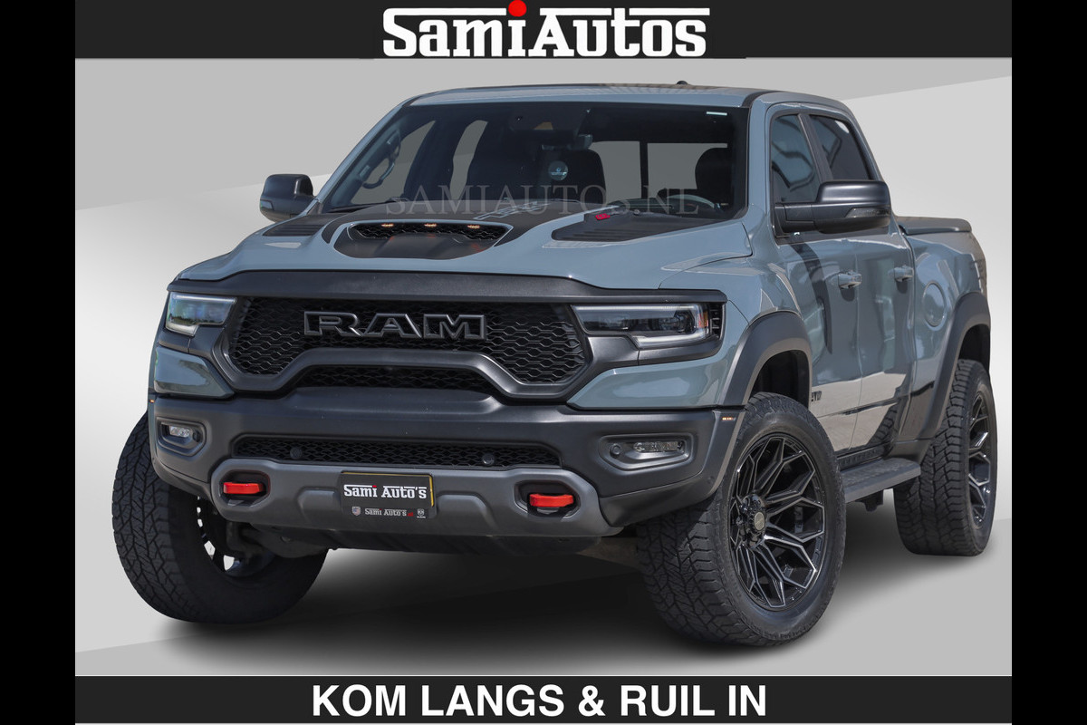 Dodge Ram TRX 6.2 V8 HELLCAT | ANVIL SPECIAL ORIGINAL COLOR | CARBON | RODE STIKSELS | BOM VOL | CREW CAB DUBBELE CABINE | 5 PERSOONS |