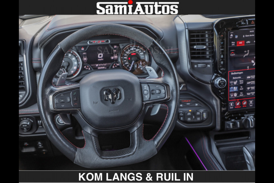 Dodge Ram TRX 6.2 V8 HELLCAT | ANVIL SPECIAL ORIGINAL COLOR | CARBON | RODE STIKSELS | BOM VOL | CREW CAB DUBBELE CABINE | 5 PERSOONS |