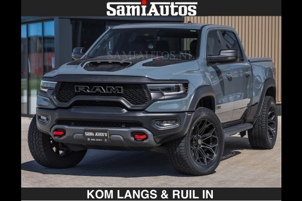 Dodge Ram TRX 6.2 V8 HELLCAT | ANVIL SPECIAL ORIGINAL COLOR | CARBON | RODE STIKSELS | BOM VOL | CREW CAB DUBBELE CABINE | 5 PERSOONS |