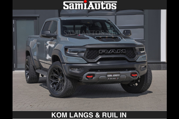 Dodge Ram TRX 6.2 V8 HELLCAT | ANVIL SPECIAL ORIGINAL COLOR | CARBON | RODE STIKSELS | BOM VOL | CREW CAB DUBBELE CABINE | 5 PERSOONS |