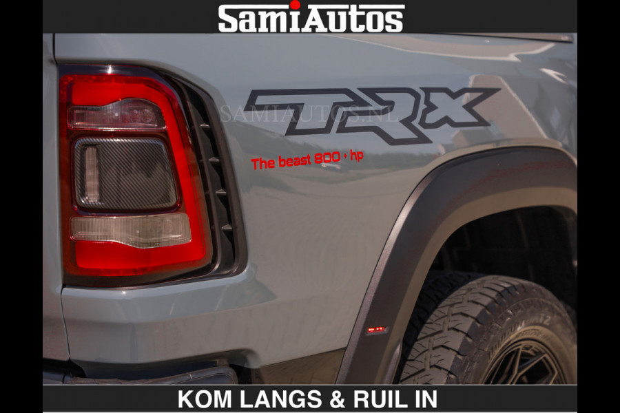 Dodge Ram TRX 6.2 V8 HELLCAT | ANVIL SPECIAL ORIGINAL COLOR | CARBON | RODE STIKSELS | BOM VOL | CREW CAB DUBBELE CABINE | 5 PERSOONS |