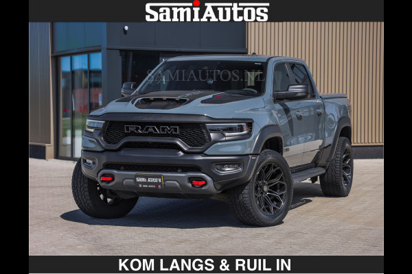 Dodge Ram TRX 6.2 V8 HELLCAT | ANVIL SPECIAL ORIGINAL COLOR | CARBON | RODE STIKSELS | BOM VOL | CREW CAB DUBBELE CABINE | 5 PERSOONS |
