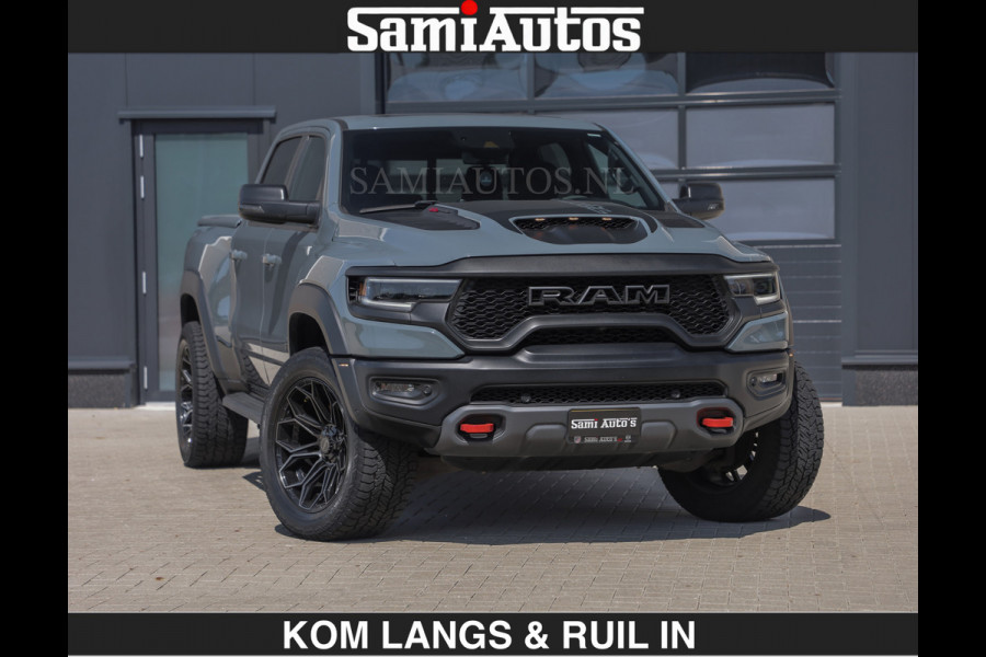 Dodge Ram TRX 6.2 V8 HELLCAT | ANVIL SPECIAL ORIGINAL COLOR | CARBON | RODE STIKSELS | BOM VOL | CREW CAB DUBBELE CABINE | 5 PERSOONS |