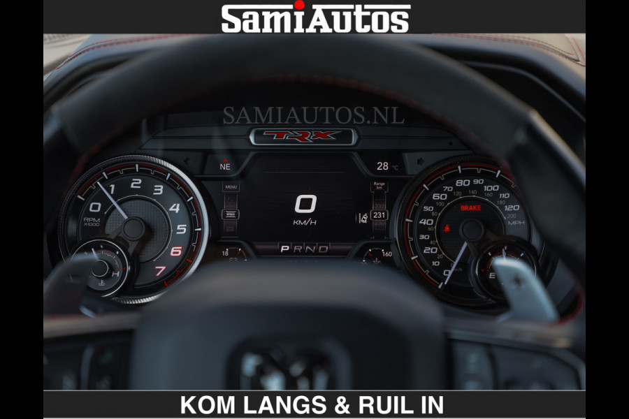 Dodge Ram TRX 6.2 V8 HELLCAT | ANVIL SPECIAL ORIGINAL COLOR | CARBON | RODE STIKSELS | BOM VOL | CREW CAB DUBBELE CABINE | 5 PERSOONS |