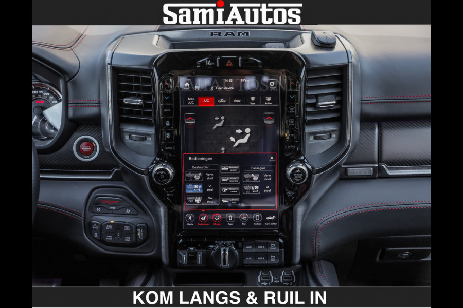 Dodge Ram TRX 6.2 V8 HELLCAT | ANVIL SPECIAL ORIGINAL COLOR | CARBON | RODE STIKSELS | BOM VOL | CREW CAB DUBBELE CABINE | 5 PERSOONS |