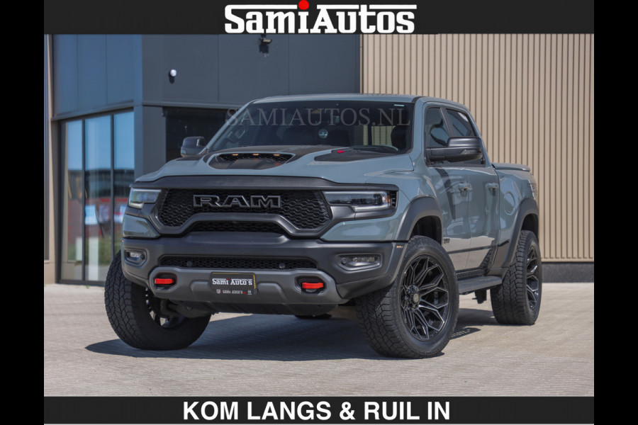 Dodge Ram TRX 6.2 V8 HELLCAT | ANVIL SPECIAL ORIGINAL COLOR | CARBON | RODE STIKSELS | BOM VOL | CREW CAB DUBBELE CABINE | 5 PERSOONS |