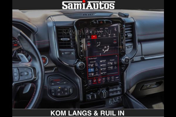 Dodge Ram TRX 6.2 V8 HELLCAT | ANVIL SPECIAL ORIGINAL COLOR | CARBON | RODE STIKSELS | BOM VOL | CREW CAB DUBBELE CABINE | 5 PERSOONS |