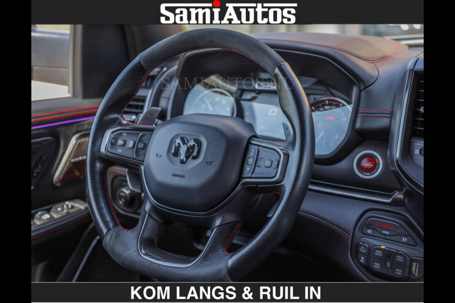 Dodge Ram TRX 6.2 V8 HELLCAT | ANVIL SPECIAL ORIGINAL COLOR | CARBON | RODE STIKSELS | BOM VOL | CREW CAB DUBBELE CABINE | 5 PERSOONS |
