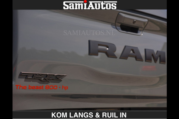 Dodge Ram TRX 6.2 V8 HELLCAT | ANVIL SPECIAL ORIGINAL COLOR | CARBON | RODE STIKSELS | BOM VOL | CREW CAB DUBBELE CABINE | 5 PERSOONS |
