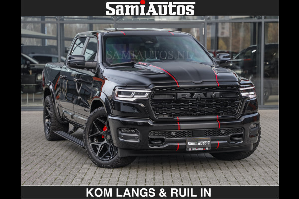 Dodge Ram LIMITED 2026 5.7 V8 HEMI | MAXIMAAL UITGERUST | DUBBELE CABINE | 5 PERSOONS | DC | Allernieuwste Limited uitvoering – volledig uitgerust met alle opties, inclusief MWK en normale laadbak.