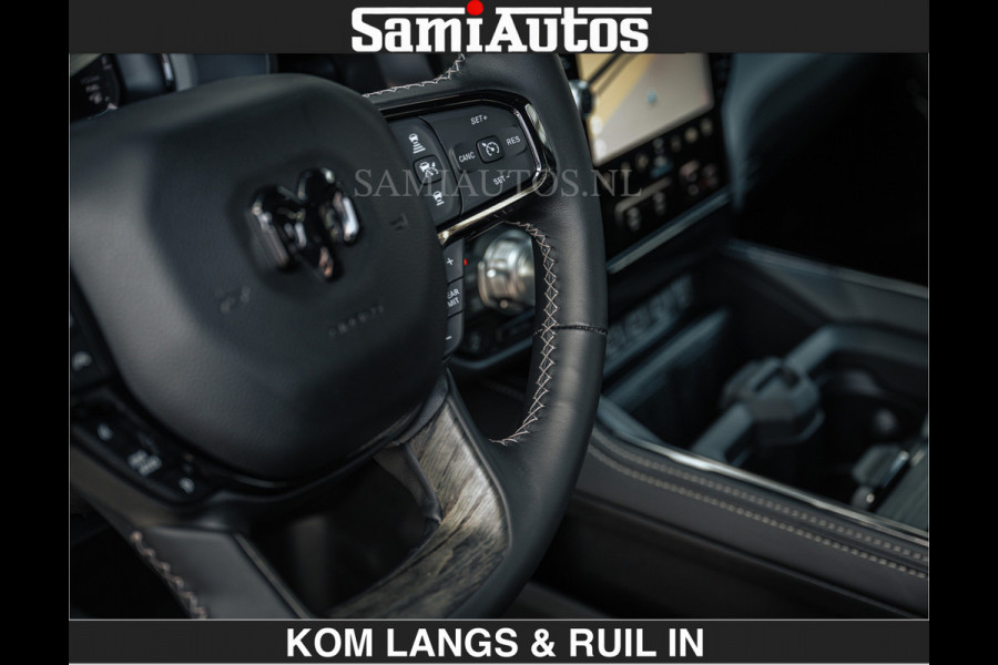 Dodge Ram LIMITED 2026 5.7 V8 HEMI | MAXIMAAL UITGERUST | DUBBELE CABINE | 5 PERSOONS | DC | Allernieuwste Limited uitvoering – volledig uitgerust met alle opties, inclusief MWK en normale laadbak.