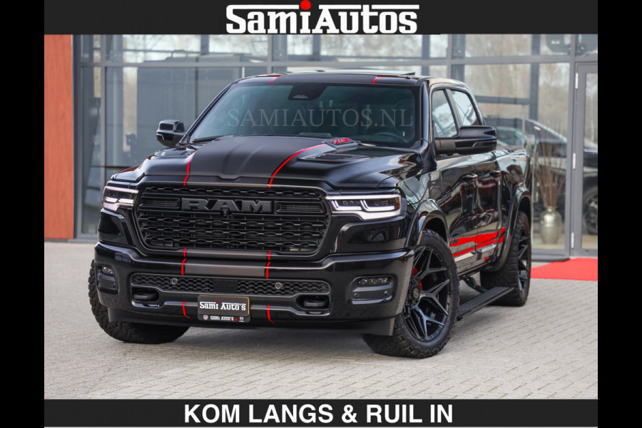 Dodge Ram LIMITED 2026 5.7 V8 HEMI | MAXIMAAL UITGERUST | DUBBELE CABINE | 5 PERSOONS | DC | Allernieuwste Limited uitvoering – volledig uitgerust met alle opties, inclusief MWK en normale laadbak.