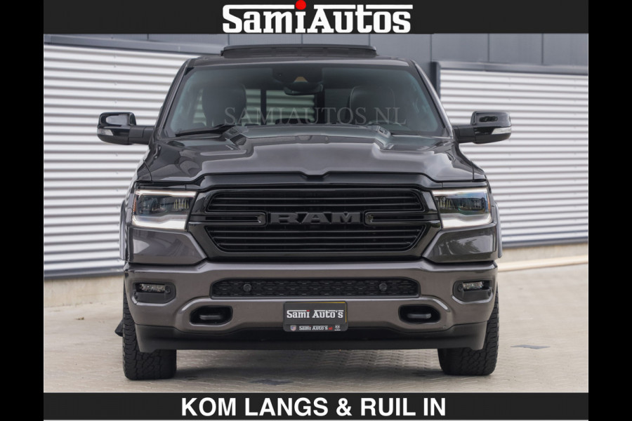 Dodge Ram SPORT LARAMIE 5.7 V8 HEMI | LUCHTVERING | 2023 | PANODAK | GROOTSCHERM | DC | TOP KLEUR GRANITE | CREW CAB | DUBBELE CABINE | 5 PERSOONS |
