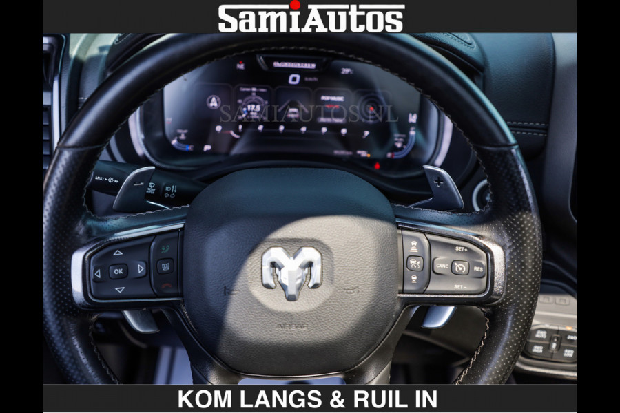 Dodge Ram GT TRX PACK BEAST | 5.7 V8 HEMI | WIDE BODY | LUCHTVERING | MEGA DIK | DC | DUBBLE CABINE | 5 PERSOONS | CREW CAB | GRIJS KENTEKEN | TRAIN HORN | EERSTE EIGENAAR | ORIGINEEL NEDERLANDSE AUTO | WIDE BODY | De specialist in Amerikaanse pick‑ups in Nederland en Europa.