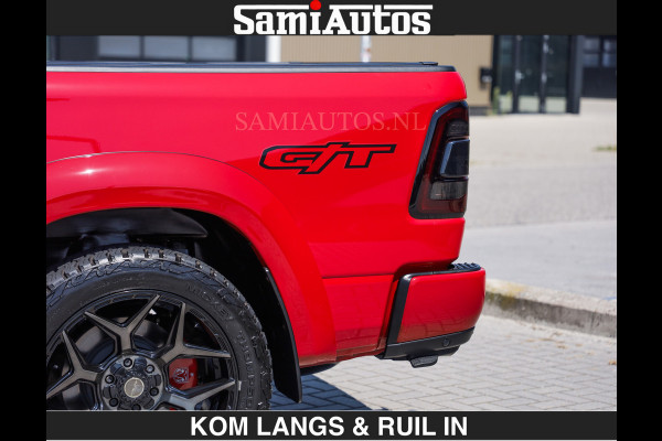 Dodge Ram GT TRX PACK BEAST | 5.7 V8 HEMI | WIDE BODY | LUCHTVERING | MEGA DIK | DC | DUBBLE CABINE | 5 PERSOONS | CREW CAB | GRIJS KENTEKEN | TRAIN HORN | EERSTE EIGENAAR | ORIGINEEL NEDERLANDSE AUTO | WIDE BODY | De specialist in Amerikaanse pick‑ups in Nederland en Europa.
