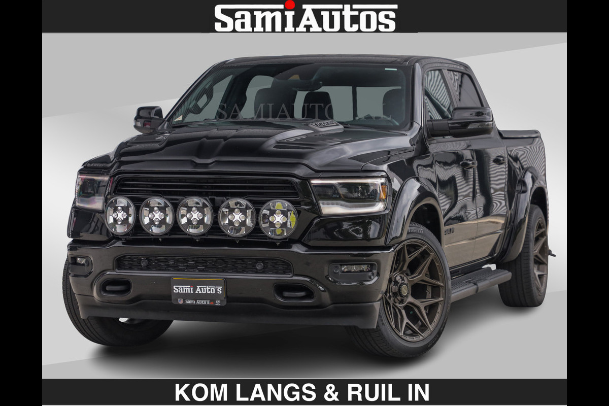 Dodge Ram WIDE BODY | 5.7 V8 HEMI | BRONZE BREDE WIELEN | OPEN UITLAAT KLEP | ZEER DIK | DUBBELE CABINE | DC | 5 PERSOONS | GRIJS KENETEKEN | BJ 2023 44000KM | FULL LED VERLICHTING | MEGA DIK |