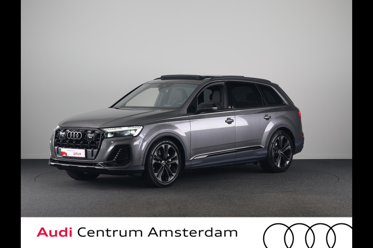 Audi Q7 55 TFSI e quattro Pro Line S 394 pk S-tronic | Verlengde garantie | Navigatie | Panoramadak | Elektr. trekhaak | Laserlicht | Luchtvering | Lederen bekleding | B&O Soundsystem | Vierwielbesturing |