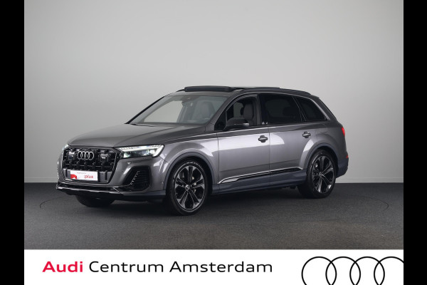Audi Q7 55 TFSI e quattro Pro Line S 394 pk S-tronic | Verlengde garantie | Navigatie | Panoramadak | Elektr. trekhaak | Laserlicht | Luchtvering | Lederen bekleding | B&O Soundsystem | Vierwielbesturing |