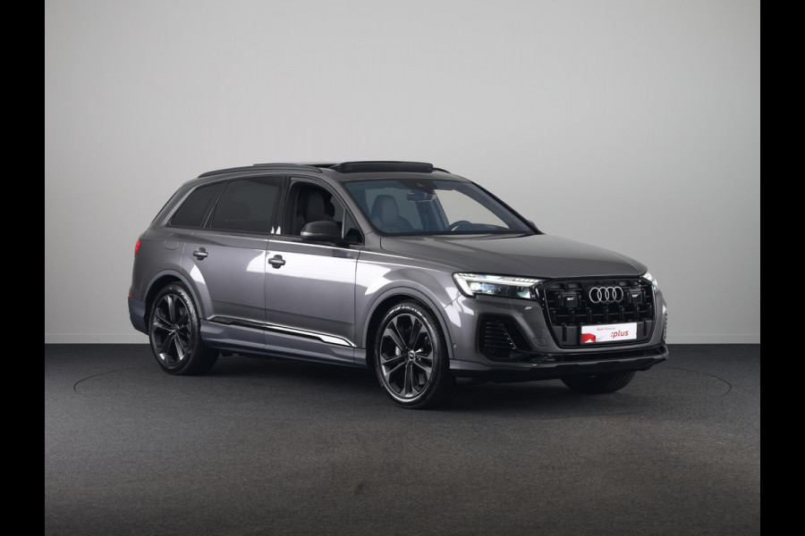 Audi Q7 55 TFSI e quattro Pro Line S 394 pk S-tronic | Verlengde garantie | Navigatie | Panoramadak | Elektr. trekhaak | Laserlicht | Luchtvering | Lederen bekleding | B&O Soundsystem | Vierwielbesturing |