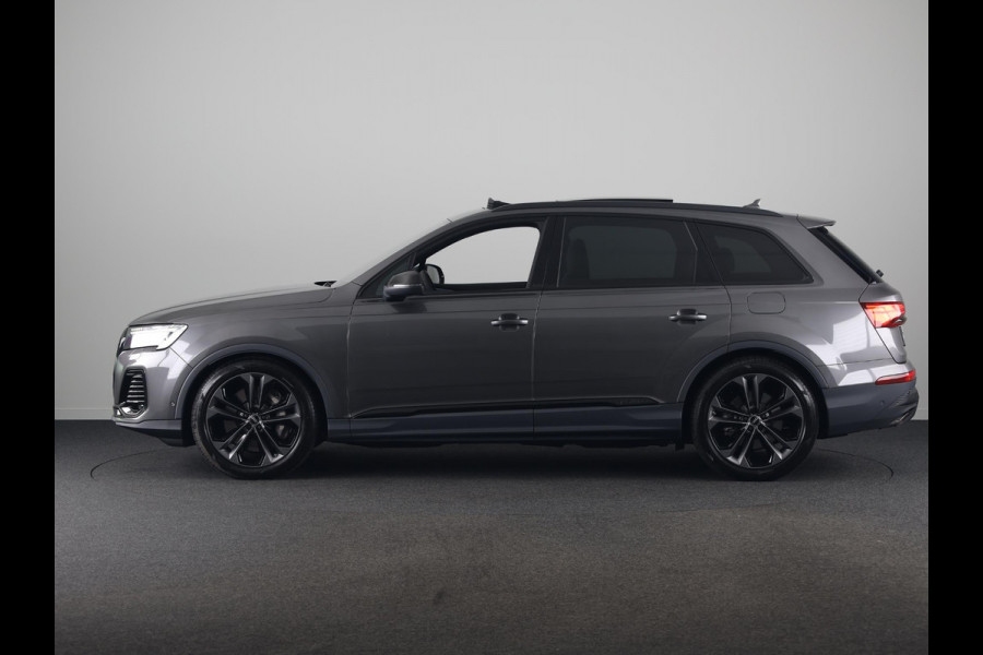 Audi Q7 55 TFSI e quattro Pro Line S 394 pk S-tronic | Verlengde garantie | Navigatie | Panoramadak | Elektr. trekhaak | Laserlicht | Luchtvering | Lederen bekleding | B&O Soundsystem | Vierwielbesturing |