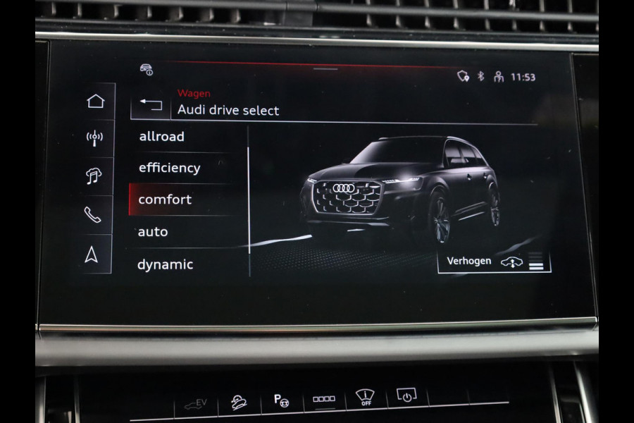 Audi Q7 55 TFSI e quattro Pro Line S 394 pk S-tronic | Verlengde garantie | Navigatie | Panoramadak | Elektr. trekhaak | Laserlicht | Luchtvering | Lederen bekleding | B&O Soundsystem | Vierwielbesturing |