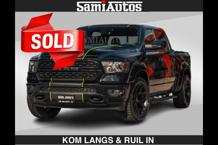 Dodge Ram SPORT | 5.7 V8 4x4 HEMI | PANORAMA DAK | GROOTSCHERM 12 INCH | LPG | Diamond Black Pearl | CREW CAB | DUBBELE CABINE | 5 PERSOONS | DC | VOORRAAD NR 2554 - 6048 | De specialist in Amerikaanse pick‑ups in Nederland en Europa.
