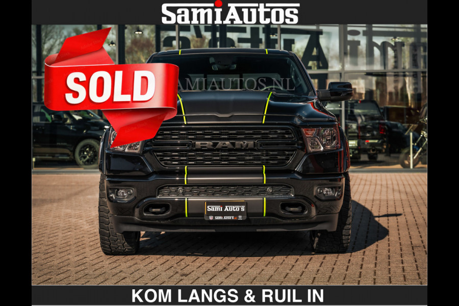 Dodge Ram SPORT | 5.7 V8 4x4 HEMI | PANORAMA DAK | GROOTSCHERM 12 INCH | LPG | Diamond Black Pearl | CREW CAB | DUBBELE CABINE | 5 PERSOONS | DC | VOORRAAD NR 2554 - 6048 | De specialist in Amerikaanse pick‑ups in Nederland en Europa.