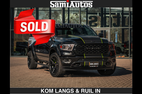 Dodge Ram SPORT | 5.7 V8 4x4 HEMI | PANORAMA DAK | GROOTSCHERM 12 INCH | LPG | Diamond Black Pearl | CREW CAB | DUBBELE CABINE | 5 PERSOONS | DC | VOORRAAD NR 2554 - 6048 | De specialist in Amerikaanse pick‑ups in Nederland en Europa.